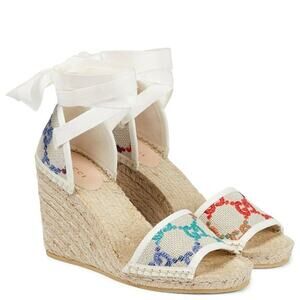 Gucci Women's GG Linen Espadrille Wedges